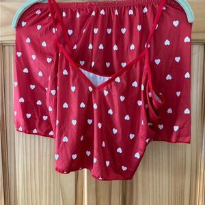 SHEIN Red Heart Print Women's Sleepwear  - S
